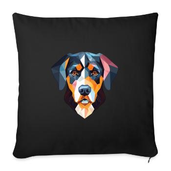 Entlebucher Mountain Dog Breed Aquarelle colorée - Housse de coussin décorative 45 x 45 cm - noir - Devant