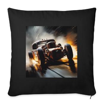 Rusty Hot Rod racing #3 - Housse de coussin décorative 45 x 45 cm - noir - Devant