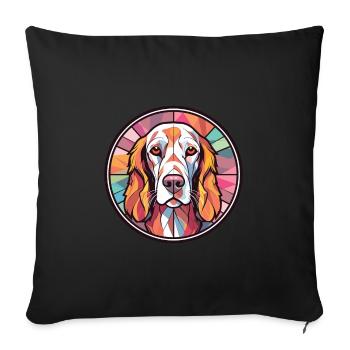 Garafian Shepherd Dog Breed Colorful Watercolor - Sofa pillowcase 17,3'' x 17,3'' (45 x 45 cm) - black - Front