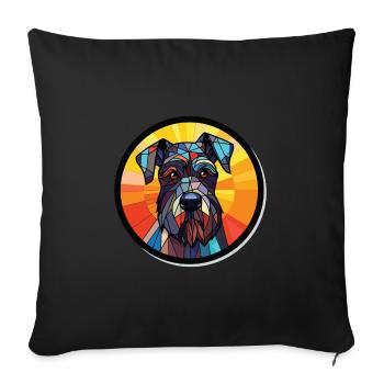 German Shorthaired Pointer chien race aquarelle - Housse de coussin décorative 45 x 45 cm - noir - Devant