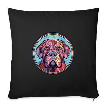 Neapolitan Mastiff Dog Breed Colorful Watercolor - Sofa pillowcase 17,3'' x 17,3'' (45 x 45 cm) - black - Front