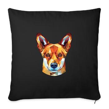 Dingo-Hunderasse Bunte Aquarell-Illustration - Sofakissenbezug 45 x 45 cm - Schwarz - Vorne