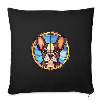 Anglo Français De Petite Venerie Chien Aquarelle - Housse de coussin décorative 45 x 45 cm - noir - Devant