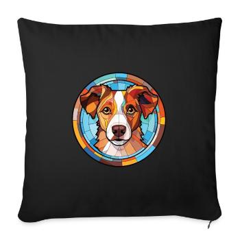 Koolie chien race coloré aquarelle Illustration - Housse de coussin décorative 45 x 45 cm - noir - Devant