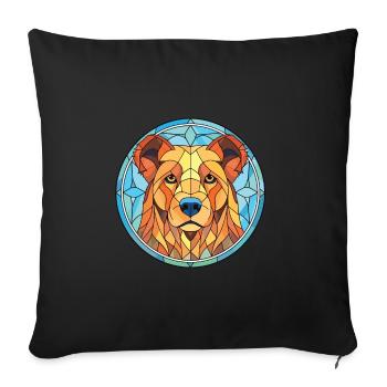 Tahltan Bear Dog Breed Watercolor Illustration - Sofa pillowcase 17,3'' x 17,3'' (45 x 45 cm) - black - Front