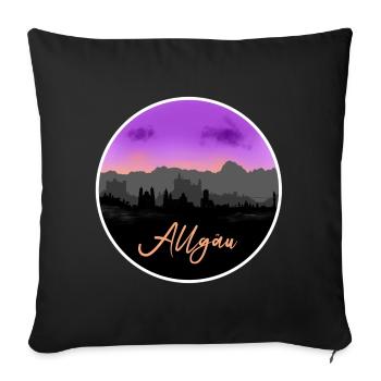 Allgäu Fineline Skyline - Housse de coussin décorative 45 x 45 cm - noir - Devant