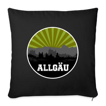Allgäu Retro Skyline - Housse de coussin décorative 45 x 45 cm - noir - Devant