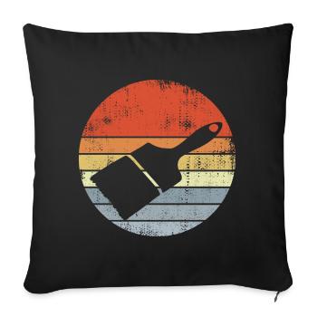 Painter, Varnisher, Brush - Sofa pillowcase 17,3'' x 17,3'' (45 x 45 cm) - black - Front