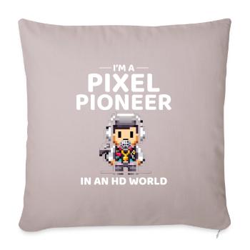 des années 80 Pixel Pioneer Avatar - Nostalgie du monde HD - Housse de coussin décorative 45 x 45 cm - taupe clair - Devant
