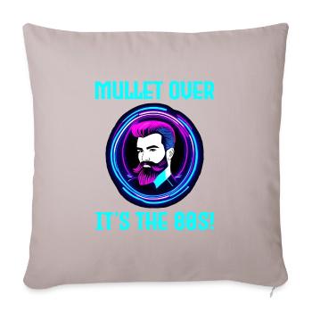 Neon-Retro-Friseursalon-Schild 80er-Jahre-Stil Vokuhila-Haar - Sofakissenbezug 45 x 45 cm - helles Taupe - Vorne