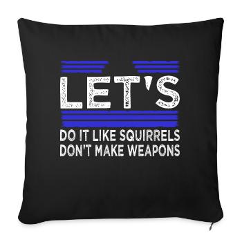 Désarmement Contre-culture Présent Symbole de la Paix - Housse de coussin décorative 45 x 45 cm - noir - Devant