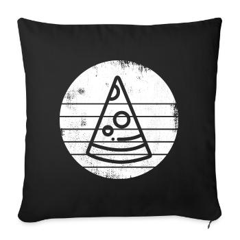 Pizza - Sofa pillowcase 17,3'' x 17,3'' (45 x 45 cm) - black - Front