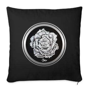 Rose of Beauty - Sonja Ariel von Staden - Sofa pillowcase 17,3'' x 17,3'' (45 x 45 cm) - black - Front
