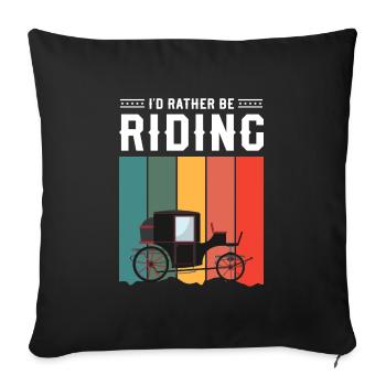 Carriage Horse Carriage Driver Job - Sofa pillowcase 17,3'' x 17,3'' (45 x 45 cm) - black - Front