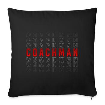 Calèche Cavalier - Housse de coussin décorative 45 x 45 cm - noir - Devant