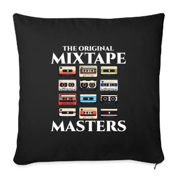 The Original Mixtape Masters: 80s Cassette Tape - Sofa pillowcase 17,3'' x 17,3'' (45 x 45 cm) - black - Front