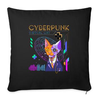 Zukunft Android Technik - Sofakissenbezug 45 x 45 cm - Schwarz - Vorne