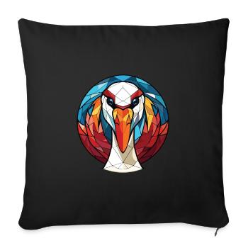 Cygne aquarelle colorée Animal animal de compagnie Illustration - Housse de coussin décorative 45 x 45 cm - noir - Devant