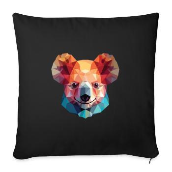 Koala Colorful Watercolor Animal Pet Illustration - Sofa pillowcase 17,3'' x 17,3'' (45 x 45 cm) - black - Front