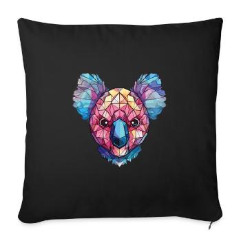 Koala Colorful Watercolor Animal Pet Illustration - Sofa pillowcase 17,3'' x 17,3'' (45 x 45 cm) - black - Front
