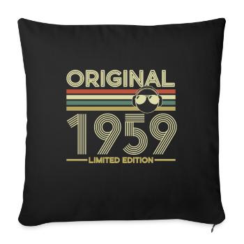 1959 - Sofa pillowcase 17,3'' x 17,3'' (45 x 45 cm) - black - Front