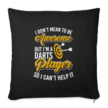 Dartscheibe Dartboard - Sofakissenbezug 45 x 45 cm - Schwarz - Vorne