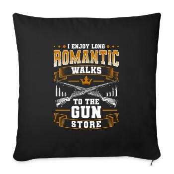 Club de tir Zone de tir Fun Shooting Sports - Housse de coussin décorative 45 x 45 cm - noir - Devant