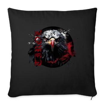 Tirol Design with Adler for Tyroleans - Sofa pillowcase 17,3'' x 17,3'' (45 x 45 cm) - black - Front