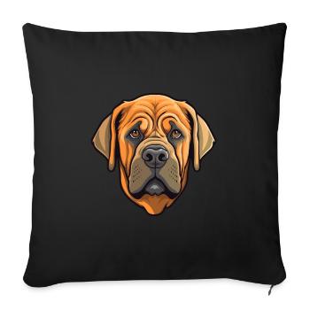 Mallorca Mastiff Dog Breed Cartoon Kawaii Illustra - Sofa pillowcase 17,3'' x 17,3'' (45 x 45 cm) - black - Front