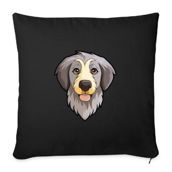 Middle Asian Ovtcharka Dog Breed Cartoon Kawaii Il - Sofa pillowcase 17,3'' x 17,3'' (45 x 45 cm) - black - Front