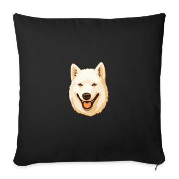 Jindo Dog Breed Cartoon Kawaii Illustration - Sofa pillowcase 17,3'' x 17,3'' (45 x 45 cm) - black - Front