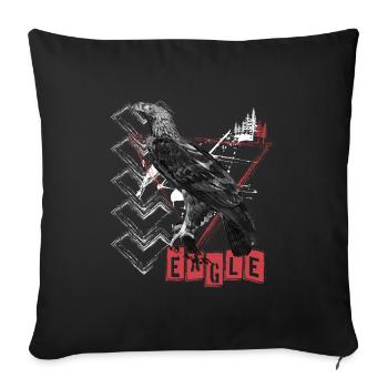 Tatouage Crâne Hardcore Sauvage - Housse de coussin décorative 45 x 45 cm - noir - Devant