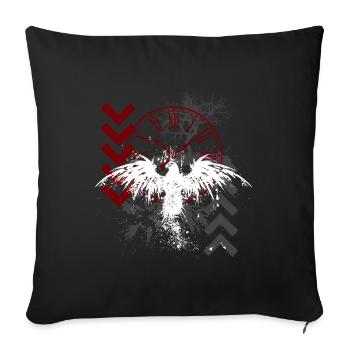 Trash Polka Trash Cool Motif - Sofa pillowcase 17,3'' x 17,3'' (45 x 45 cm) - black - Front