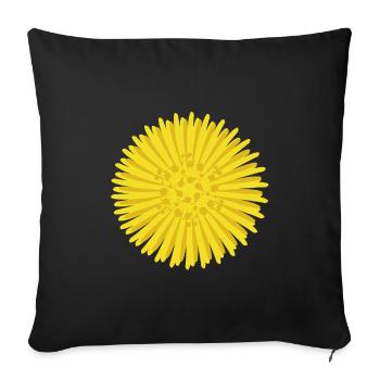 Coltsfoot - Sofa pillowcase 17,3'' x 17,3'' (45 x 45 cm) - black - Front