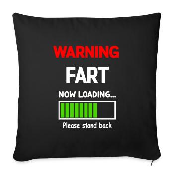 Humour comique Pet chargement T-shirt - Housse de coussin décorative 45 x 45 cm - noir - Devant