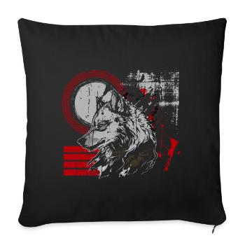 Tattoo Skull Red Horror - Sofa pillowcase 17,3'' x 17,3'' (45 x 45 cm) - black - Front