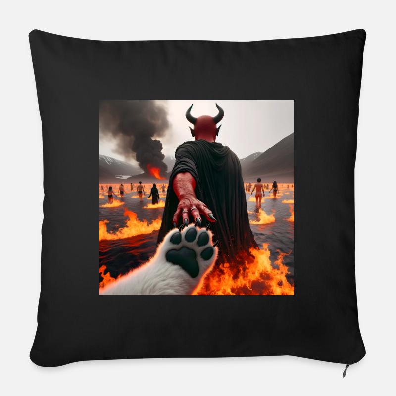 Folgt mir in den Abgrund - Infernal Devil's Pact #19 - Sofakissenbezug 45 x 45 cm - Schwarz