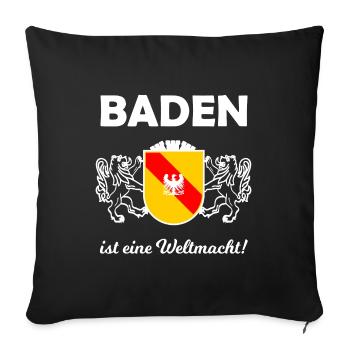 Die Badener kommen - Sofakissenbezug 45 x 45 cm - Schwarz - Vorne