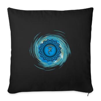 Vishuddha Fifth Chakra - Sofa pillowcase 17,3'' x 17,3'' (45 x 45 cm) - black - Front