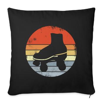 Vintage Roller Skates - Sofa pillowcase 17,3'' x 17,3'' (45 x 45 cm) - black - Front