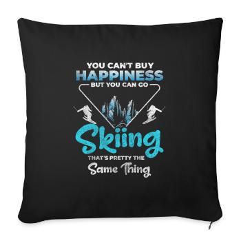 Snowboarding Slope Winter Winter Sports - Sofa pillowcase 17,3'' x 17,3'' (45 x 45 cm) - black - Front