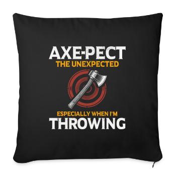 Axe-pect le bûcheron lanceur de hache inattendu - Housse de coussin décorative 45 x 45 cm - noir - Devant