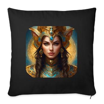 Fière femme fantastique - Housse de coussin décorative 45 x 45 cm - noir - Devant