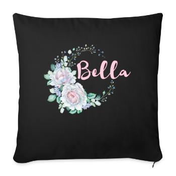 Pour Bella - Housse de coussin décorative 45 x 45 cm - noir - Devant