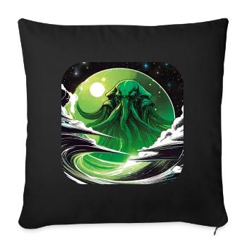 Unsterbliches Cthulhu Monster im Weltall - Sofakissenbezug 45 x 45 cm - Schwarz - Vorne