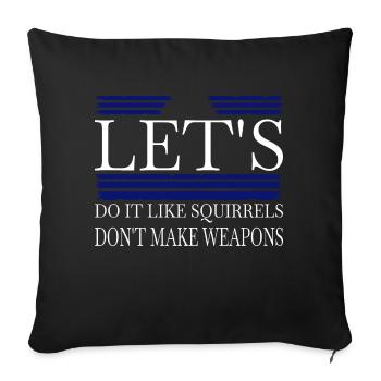 geek paix pour paris blague cool oiseau funky - Housse de coussin décorative 45 x 45 cm - noir - Devant