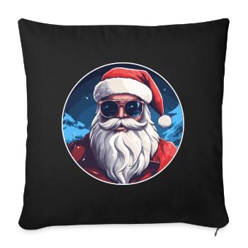 Frohe Weihnachten - Sofakissenbezug 45 x 45 cm - Schwarz - Vorne