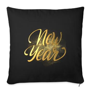 New Year - Sofakissenbezug 45 x 45 cm - Schwarz - Vorne