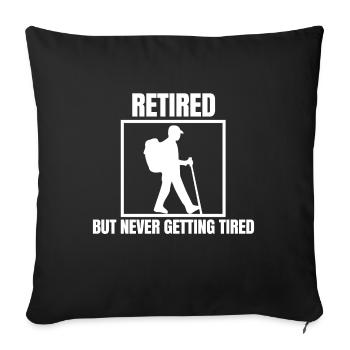 Retraite Retraite Retraité Aîné Loisirs Relevé - Housse de coussin décorative 45 x 45 cm - noir - Devant