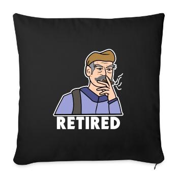 Aîné Dire Retraité Retraite Retraite - Housse de coussin décorative 45 x 45 cm - noir - Devant